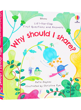 Usborne 问与答翻翻书 我为什么要分享 英文原版绘本 Lift-the-Flap Why Should I Share 儿童启蒙早教纸板书情商培养趣味科普书籍