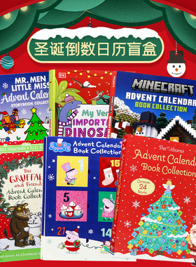 圣诞倒数日历 英文原版绘本 Advent Calendar Book Collection 儿童圣诞主题盲盒礼盒 节日礼品故事书 互动活动玩具书精装大开