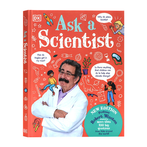 DK 问问科学家 英文原版  Ask A Scientist 儿童科普百科书籍 精装全彩插图 100个现实中的问题 中小学生stem科普课外阅读