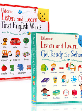 英文原版绘本 Usborne点读书英语单词发声书Listen and Learn English Words/Get Ready for School儿童低幼启蒙认知书幼儿早教
