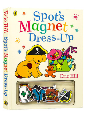 小玻穿衣服磁吸装扮书 英文原版绘本 Spot's Magnet Dress-Up 低幼儿童亲子互动英语启蒙纸板书游戏活动书  Eric Hill