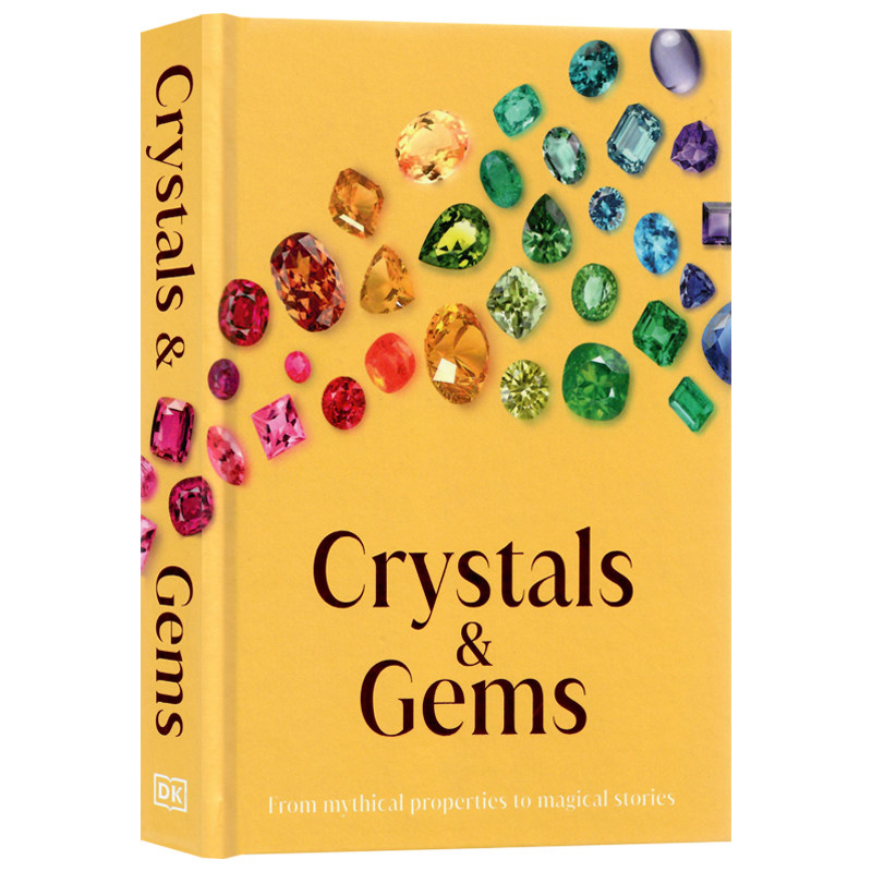 DK出品 水晶和宝石英文原版 Crystal and Gems 珠宝首饰设计艺术书籍青少年课外阅读科普百科书籍全彩插画版进口英语书籍精装版