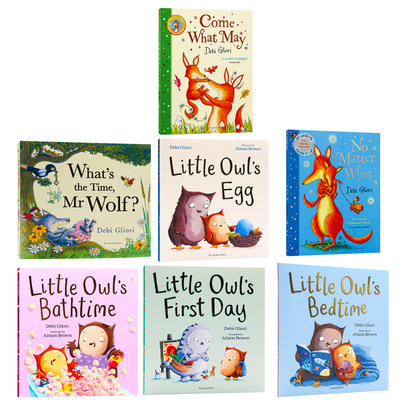 Debi Gliori 英文原版绘本 Little Owls  No Matter What 老狼老狼几点了不管怎么样儿童英语启蒙睡前故事书 亲子共读图画书  平装