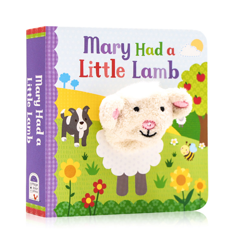 mary had a little lamb英文原版绘本 亲子互动英语纸板书洞洞书 小