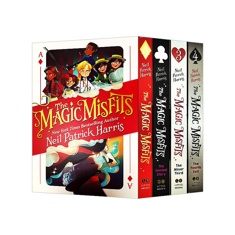 魔法边缘少年4册盒装 英文原版小说 The Magic Misfits 非凡魔术团系列战胜逆境的友谊魔法冒险故事书 儿童英语课外阅读桥梁章节书