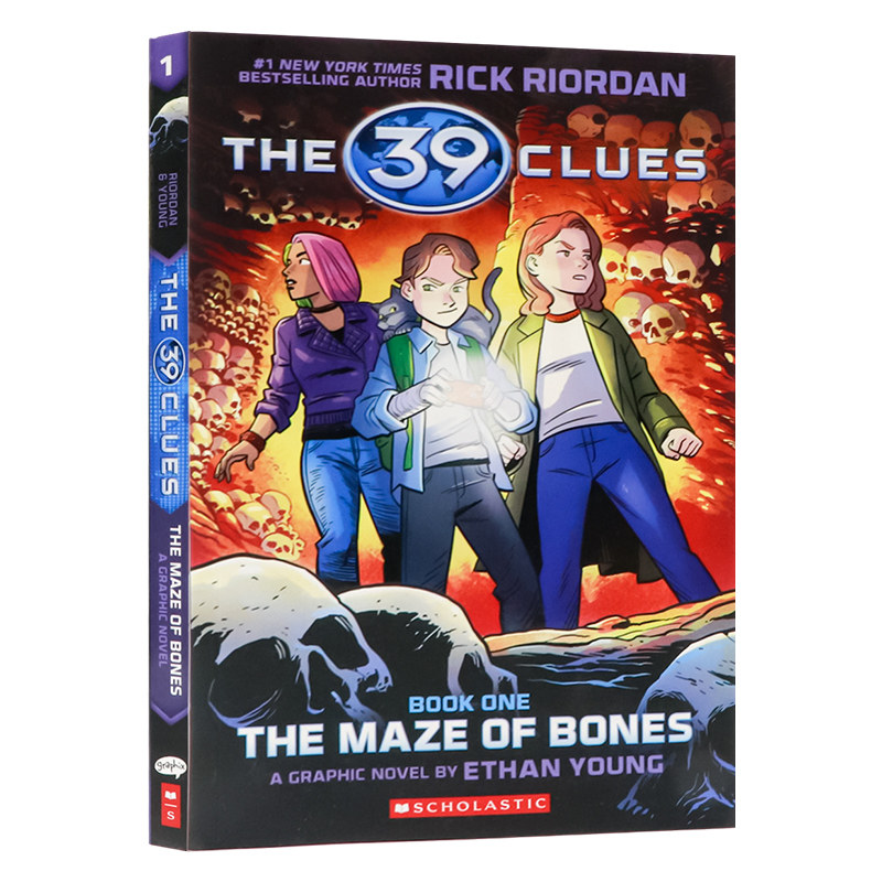 39条线索漫画版骨头迷宫 英文原版 the 39 Clues The Maze of Bones 儿童益智冒险侦探推理桥梁章节小说全彩漫画 Scholastic