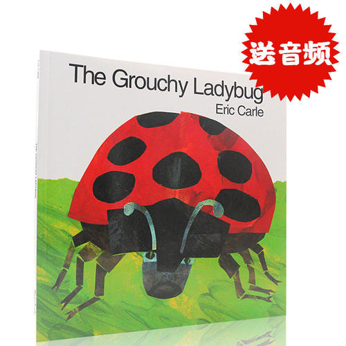 英文原版绘本The Grouchy Ladybug 爱生气的瓢虫 Eric Carle 卡尔爷爷 平装大开 吴敏兰书单 儿童启蒙图画书