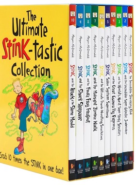 朱迪弟弟10册英文原版小说 The Ultimate Stink-tastic Collection 儿童章节故事书 朱迪布鲁姆法吉系列 Megan McDonald儿童课外