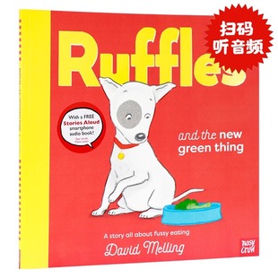 the 赠音频 亲子共读 绘本莱弗系列 Ruffles and 儿童英语启蒙图画故事 Green New Melling 莱弗与绿色蔬菜 Thing David 英文原版