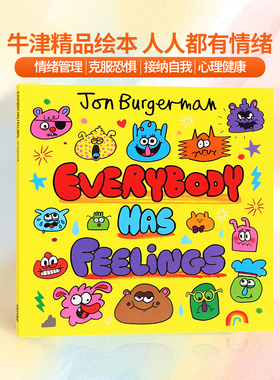 现货 人人都有情绪 英文原版绘本 Everybody Has Feelings 幽默涂鸦科学绘本Jon Burgerman 性格习惯养成家庭亲子教育儿童启蒙