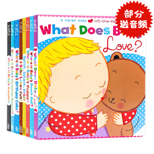 Belly 肚脐眼在哪里儿童早教英语启蒙认知图画纸板书 绘本 baby Where 英文原版 卡凯伦卡茨 Button宝宝 Karen Katz翻翻书8册