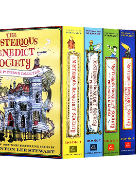 【自营】本尼迪特天才秘社5册盒装 英文原版小说 The Mysterious Benedict Society Boxed Set 冒险推理侦探小说 迪士尼悬疑冒险剧