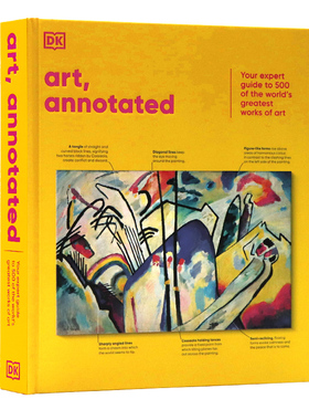 DK出品艺术详解:分析世界500幅伟大画作英文原版 Art Annotated:The World's 500 Greatest Paintings Explained 精装科普艺术画册