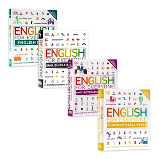 现货English for Everyone DK人人学英语词汇 语法 习语自学指南4册 英文原版自学教材English Vocabulary Grammar Idioms雅思托福