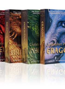 龙骑士系列四部曲 英文原版小说 Inheritance Cycle BoxSet 伊拉龙 遗产四部曲盒装 Eragon/Eldest/Brisingr/Inheritance 科幻小说