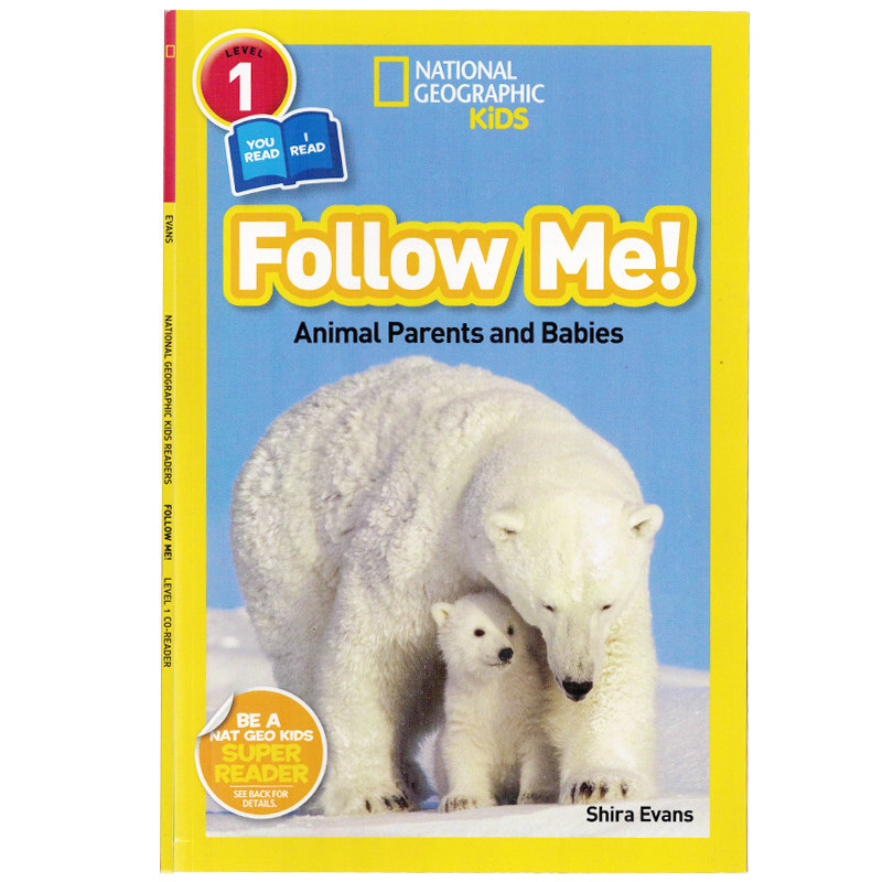 英文原版绘本 National Geographic Kids Readers:Follow Me国家地理分级阅读初阶 Level1低幼儿童英语启蒙绘本