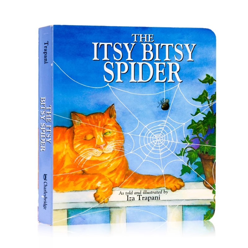 一只小蜘蛛The Itsy Bitsy Spider英文原版绘本 纸板书 经典童谣 廖彩杏书单 正能量 音乐素养培养 英语启蒙早教儿歌 亲子共读绘本
