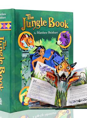 奇幻森林立体书 英文原版绘本 The Jungle Book A Pop-Up Adventure 丛林故事 森林王子 迪士尼儿童经典童话故事 收藏送礼