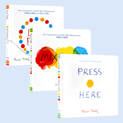 英文原版 Press Here/Let's Play/Mix it Up3册合集 埃尔维杜莱 Herve Tullet 儿童艺术启蒙认知书 精装0-3岁 进口英文原版绘本