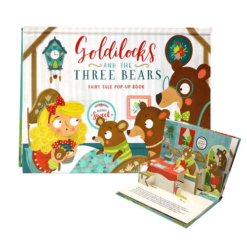 金发姑娘和三只小熊童话立体书 英文原版绘本 Goldilocks and the Three Bears Fairy Tale Pop-up Book 纸板立体书Samara Hardy