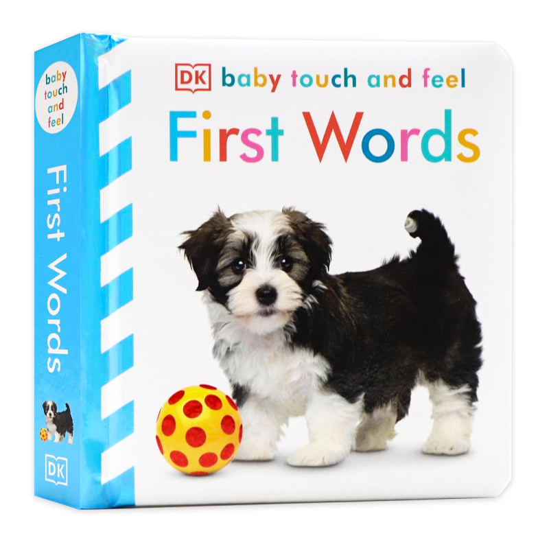预售 DK触摸书 Baby Touch and Feel First Words 学习单词 英文原版绘本 低幼儿童英语启蒙触摸纸板书 亲子益智早教触觉感官开发