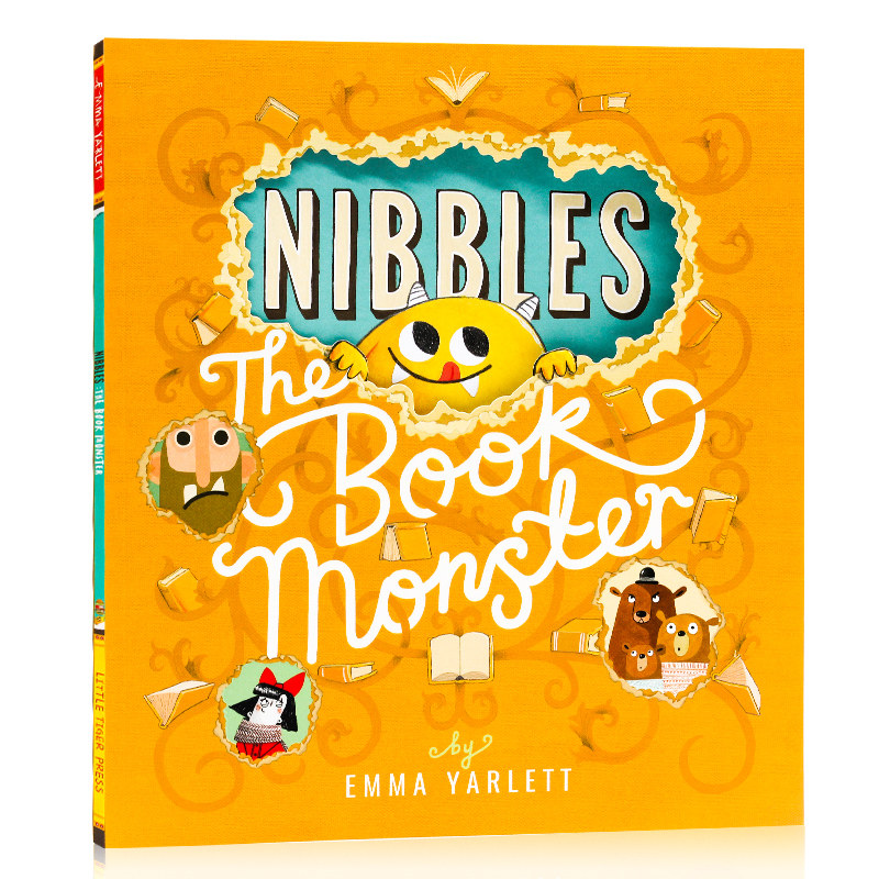 【现货】啃书小黄怪尼宝 nibbles the book monster 英文原版绘本