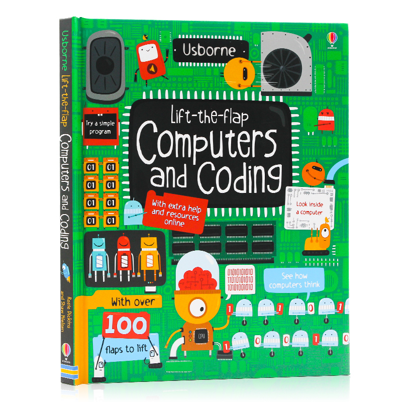 Usborne计算机编码翻翻书 Lift-the-Flap Computers and Coding 英文原版 少儿童启蒙书 幼儿科普科学知识英语绘本小学生读物