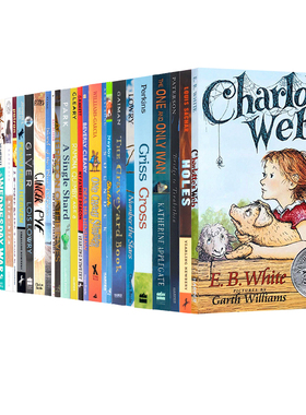 Newbery纽伯瑞获奖书单30册Charlottes Web夏洛特的网经典儿童成长文学英文原版小说Westing Game威斯汀游戏兰斯蓝思指数560L-790L