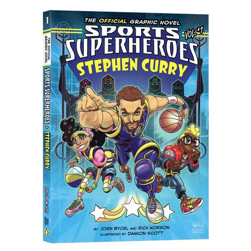 斯蒂芬库里 体育超级英雄 英文原版官方漫画小说 sports superheroes Stephen Curry 篮球明星故事全彩漫画小说 Penguin 进口书籍