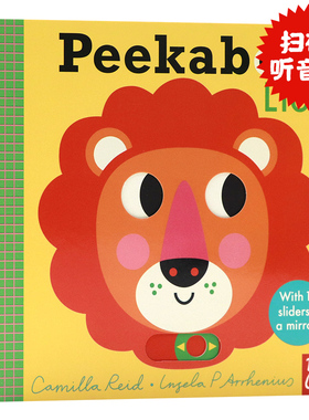 Nosy Crow躲猫猫系列 狮子篇  Peekaboo Lion 英文原版绘本儿童机关操作游戏纸板翻翻书边玩边学英语启蒙绘本0-3岁进口童书附镜子