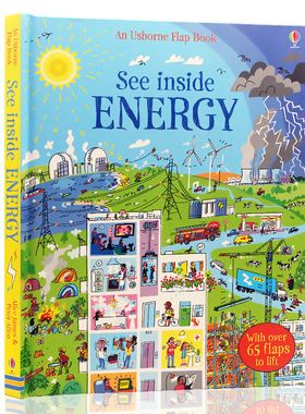 英文原版绘本Usborne See Inside Energy 看里面系列翻翻书 能量篇 Usborne尤斯伯恩出品 儿童早教书科普科学知识精装大开纸板书