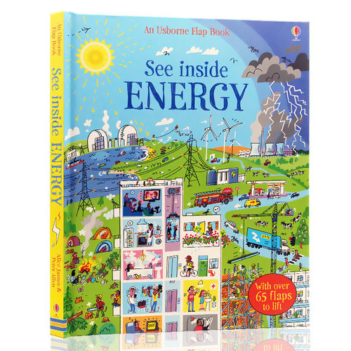 英文原版绘本Usborne See Inside Energy 看里面系列翻翻书 能量篇 Usborne尤斯伯恩出品 儿童早教书科普科学知识精装大开纸板书