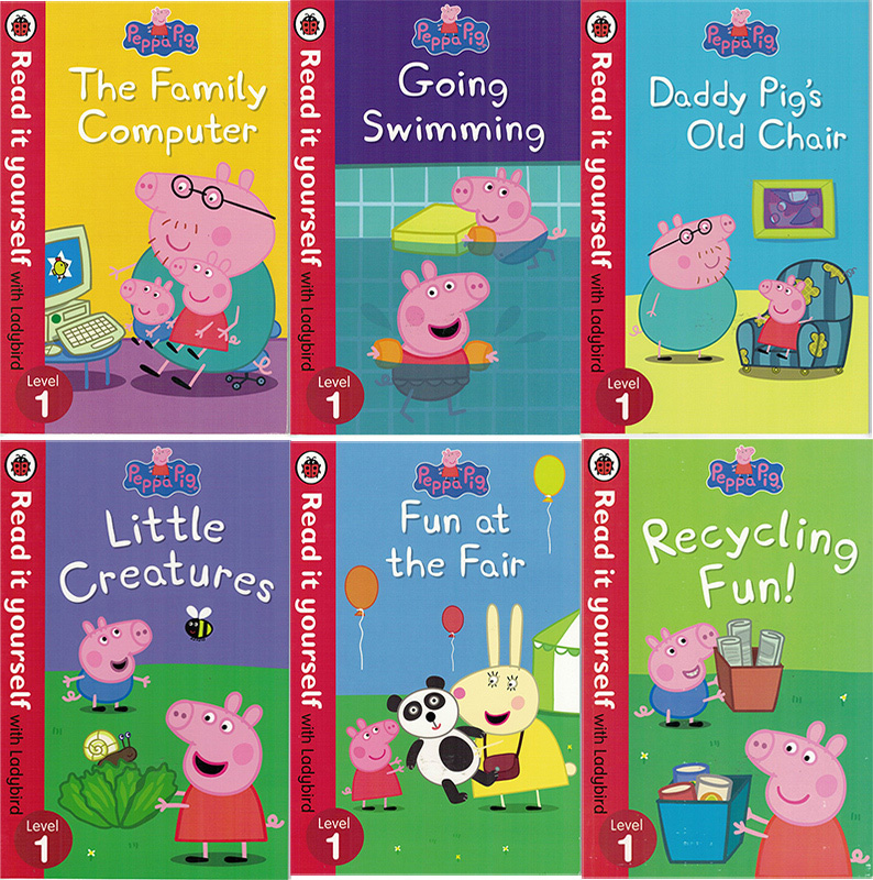 粉红猪小妹佩琪Peppa Pig Read it yourself with Ladybird Level1 分级阅读6册合售 英文原版绘本 英语启蒙 分级读物 图画故事书