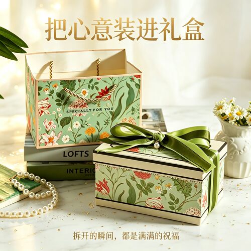 【绿色礼盒套装】送礼专属26cmx18cmx12cm