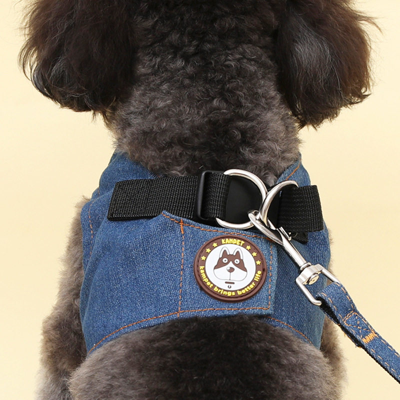 牛仔牵引绳牵引带遛狗绳子狗链子泰迪胸背犬用高颜值耐用宠物用品