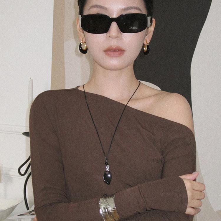 mfow•muse系列皮绳项链原创小众设计极简冷淡风项链可调节毛衣链