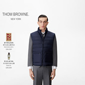6期免息 THOM BROWNE 男士 衍缝鹅绒羽绒服背心