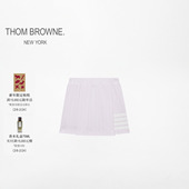 THOM BROWNE 儿童2025秋冬网眼棉质迷你百褶半裙