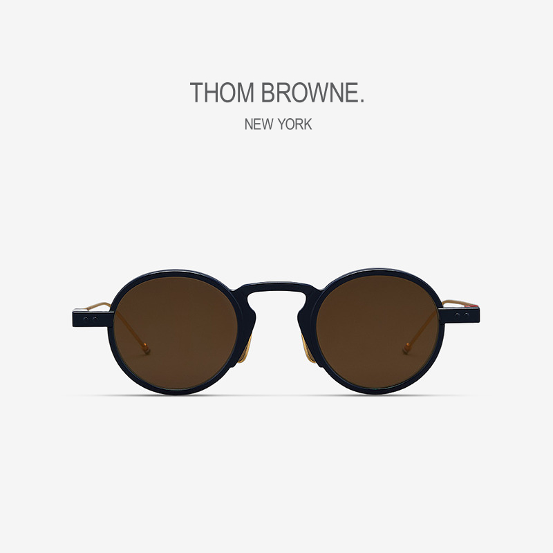 [3期免息]THOM BROWNE 圆框太阳眼镜墨镜
