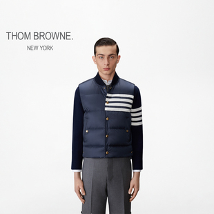 男士 BROWNE THOM 四条纹哑光鹅绒羽绒服背心马甲 24期免息