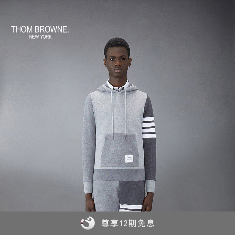 THOMBROWNE男士条纹针织套头衫