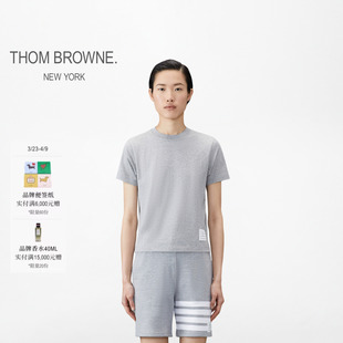 T恤 女士纯棉条纹饰圆领短袖 THOM BROWNE