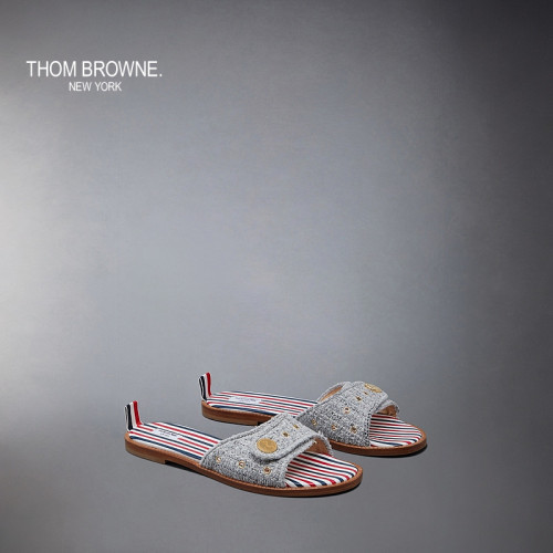 新品一字拖拖鞋ThomBrowne