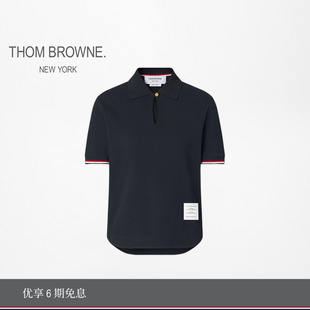 [夏日新品]THOM BROWNE女士混色经典珠地网眼Polo衫