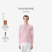 BROWNE 男女同款 四条纹棉质长袖 THOM POLO衫