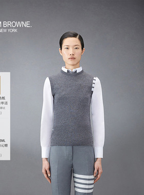 [6期免息]THOM BROWNE 女士四条纹针织圆领背心毛衣