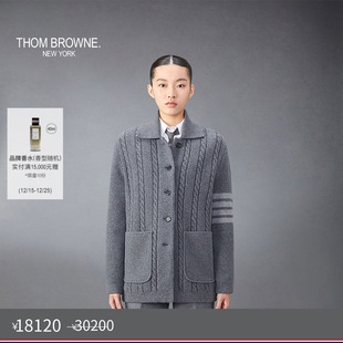 女士经典 BROWNE THOM 四条纹针织开衫 六折优惠