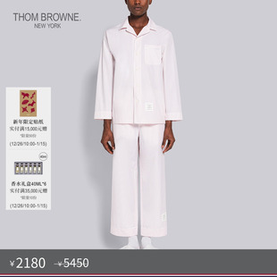 优雅休闲府绸白色馄边长袖 BROWNE THOM 家居服睡衣 秋冬优惠