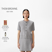 6期免息 THOM BROWNE 女士2025秋冬棉质华夫格短袖 薄开衫