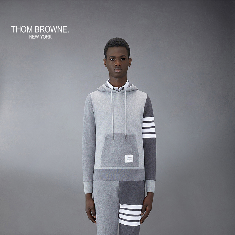 THOMBROWNE男士条纹针织套头衫